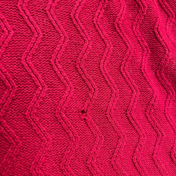 Vintage 00s Red Acrylic Men's Pullover Sweater - Picture 5 of 9